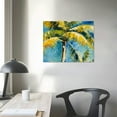 thumbnail image 4 of PRATYUS Palm Tree Canvas Wall Art: Bathroom Coconut Leaf Painting Print Bedroom Ocean Beach Picture Abstract Tropical Seascape Artwork Colorful Coastal Scenery Wall Art 20x16in, 4 of 6