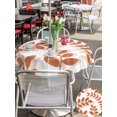 thumbnail image 5 of Outdoor Tablecloth with Umbrella Hole for Patio/Picnic/Party/Camping, Terracotta Orange Leaves Waterproof Table Cloth Round Cover Washable, Summer Farmhouse Botanical Branch (Dia 60"), 5 of 9