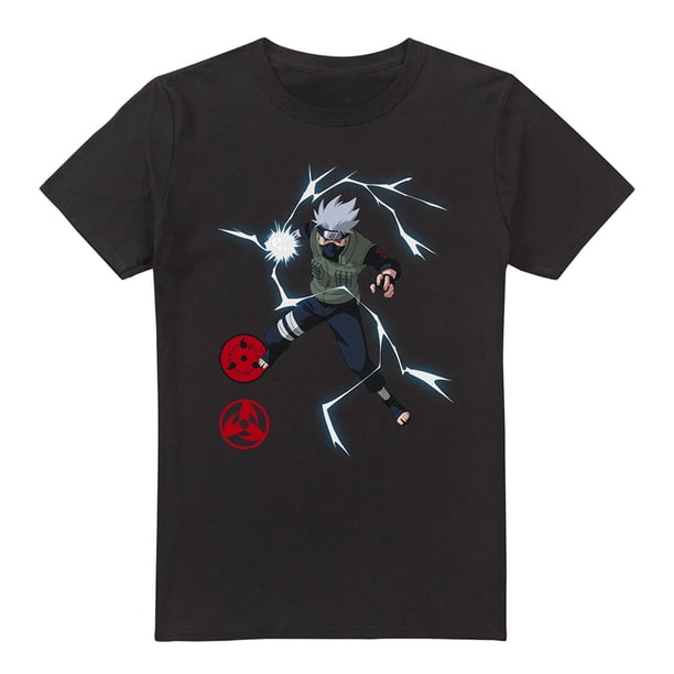 Camiseta Oficial De Naruto Para Hombre - 100% Algodón, Diseño Con Licencia, Color Negro