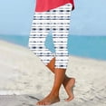 thumbnail image 2 of Womens Soft Yoga Pants for Floral Print High Waist Pants Knee Length Slim Fit Yoga Cropped Trouser Leggings for Women Running Gym and Workout, 2 of 5