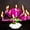 Pink, variant on Goyunwell 2pcs Birthday Candles Flower Lotus Music Rotatable 2 Layers Candles Colorful