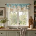 thumbnail image 2 of Rdsfhsp Beach Sand Seashells & Starfish Window Valance Coastal Nautical Short Curtain Rod Pocket Bathroom, 2 of 5