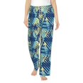 thumbnail image 2 of Goofa Hawaiian Style Printed Soft Pajama Pants for Women, Wide Leg Comfy Casual Lounge Yoga Pants-Large, 2 of 9