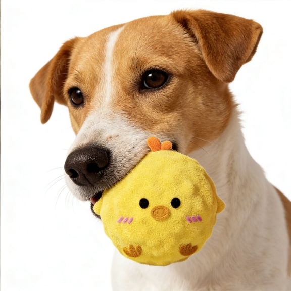 Plush Spiky Ball Dog Toy, 2026 New Interactive Dog Toys, Jumping Squeaky Chew Toy Ball with Soft Durable Fabric for Small Medium Large Dogs Puppy Teething Toys