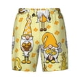 thumbnail image 4 of Lsque Mens Swim Trunks Garden Honeybee Gnomes Pattern - Bathing Suit Compression Liner - Beach Swim Shorts Swimwear - (S-3XL) - Stretch Quick Dry -Medium, 4 of 9