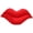 Red, variant on Valentine's Day Red Lips Pillow | Soft Plush Office Cushion| Home Decor Accent | 45x20x6cm | Includes 1 Red Lip Pillow