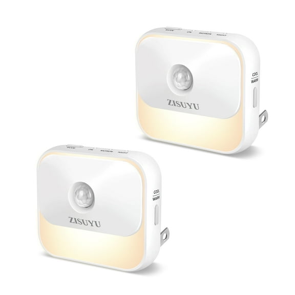 ZISUYU 2-Pack Dimmable Motion Sensor LED Night Lights for Adults & Kids