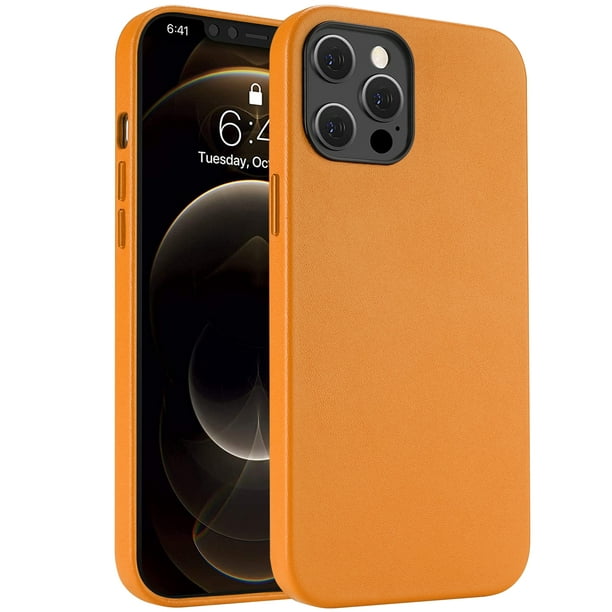 Proht Premium Yellow Leather Case For Iphone 12 Pro Max Walmart Com Walmart Com