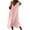 Pink, variant on LOVZFMLL Summer Dresses for Women 2025 Casual Loose T-Shirt Dress Beach Vacation Clothes Short Sleeve V Neck Smock Maxi Dresses Hot Pink 2XL