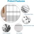 thumbnail image 4 of White Boho Stall Shower Curtain for Bathroom Grey Stripe Lines Bathtub RV Room Partition Decoration 36x72 inches Waterproof Fabric Shower Curtains with Hooks, 4 of 6