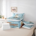 thumbnail image 6 of Feelyou 3D Pelicans Kids Bedding Comforter Set 7pcs, Blue Wooden Plank King Bedding Sets, 6 of 8