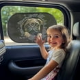 thumbnail image 2 of KUIFORTI Cute Pug Car Window Shade for Side Window Foldable Car Sun Shade UV Rays Protector Shield for Cars SUV Trucks Sedans, 2 Pieces, 2 of 6
