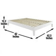 thumbnail image 6 of Steve Silver Nix Modern Solid Wood Queen Size Lo Profile Platform Bed, White, 6 of 12