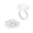 thumbnail image 3 of 100 piezas de anillos de pegamento de flores para extensiones de pestañas, vasos de pegamento, soporte para herramientas para extensiones de pestañas, color blanco, 3 of 14
