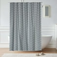 thumbnail image 3 of Thickened Waterproof Shower Curtain No Need Holes with Hooks Plastic Bathroom Curtain 180x120cm White Gray for Bathroom Dorms Hotels Machine Washable Stylish Decor Partition Window Curtain, 3 of 5