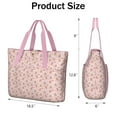 thumbnail image 3 of Tote Bag for Women - Pink Christmas Gingerbread Pattern Shoulder Bag - Large Utility Work Duffle Bag with Zipper Handbag for Travel, Work, Sprots, 3 of 5