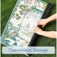 thumbnail image 4 of Chinese Garden Teal Green Chinoiserie Pavilion Lake Mahjong Mat 31.5x31.5 Inch, Non-Slip and Noise Reduction Mah Jong Table Mat Cover Gifts for Mahjong Lovers Poker Board Games Dominoes, 4 of 5