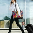 thumbnail image 5 of FORMRS Canvas Laptop Tote Bag for Women with 15.6" Computer Compartments Shoulder Handbag, Red Whimsical Floral, 5 of 7