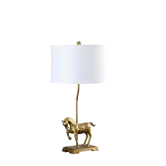 Ore International HBL2618 Lampe de Table en Résine d'Étalon Royal de 29,5 Po&44; Or