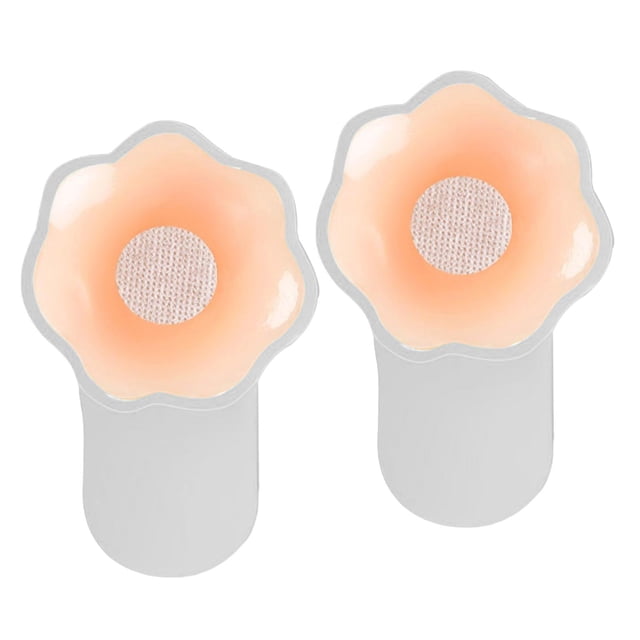 Cubrepezones de silicona sin tirantes, sin costuras, para vestidos de fiesta pétalo