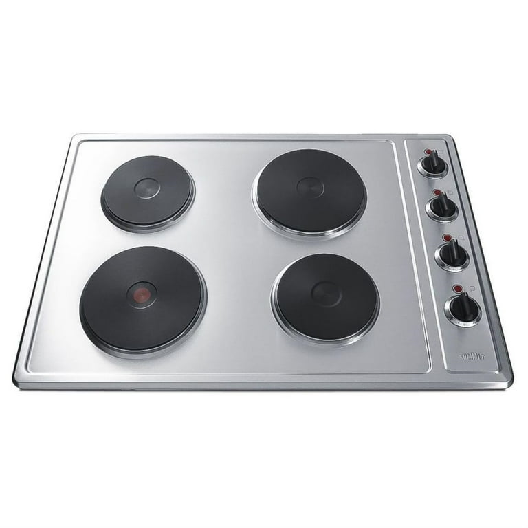 Summit CSD4B300 30 Wide 208 240V 4 Burner Solid Disk Cooktop