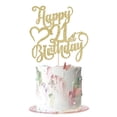 thumbnail image 1 of Cake topper AROKIPPRY con brillo dorado, feliz 21.º cumpleaños, 1 of 8