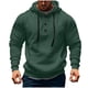 thumbnail image 2 of Sudadera con capucha para hombre, color liso, a la moda, con bolsillo, botón, cordón, informal, deportiva, de manga larga, cárdigan con capucha, sudadera para hombre, blusa de poliéster, 2 of 5