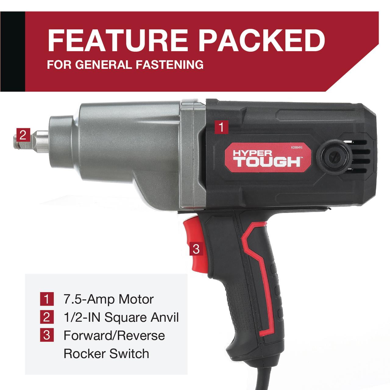 Free Shipping Hyper Tough 7.5A Impact Wrench 120 Volts New Condition Walmart