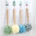 thumbnail image 2 of Xuanheng 4 Pcs Long handle Shower Bath Sponge Back Scrubber Puff Wash Brush Soft Mesh Net, 2 of 8