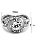thumbnail image 2 of Silver Womens Ring Anillo Para Mujer 316L Stainless Steel Ring with Top Grade Crystal Poder, 2 of 4