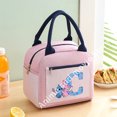 thumbnail image 3 of Bolsas térmicas para almuerzo para niños de Stitch Disney, loncheras con letras de la A a la Z, bolso de mano grueso y hermético, regalos de cumpleaños de dibujos animados de anime, 3 of 5