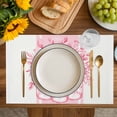 thumbnail image 4 of Eucalyptus Pink Placemats Set of 6, Vintage Bottle Succulents Flower Stripes Placemats for Dining Table, Place Mats for Kitchen Tabletop, Waterproof Wipeable Dining Table Mats Set, 4 of 9