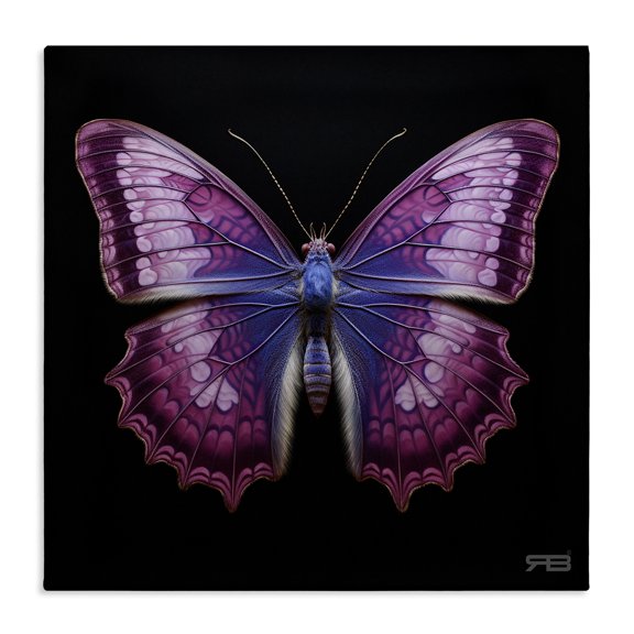 Stupell Industries Vivid Purple Butterfly Animals & Insects Painting Gallery Wrapped Canvas Art Print Wall Art, 17 x 17