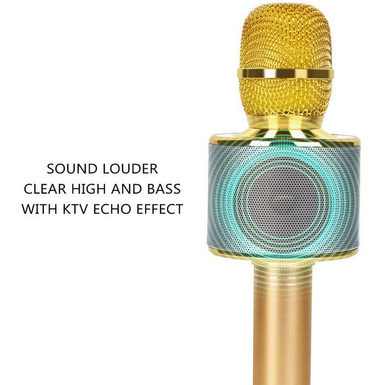 Karaoke Microphone Portable Bluetooth Microphone Compatible with