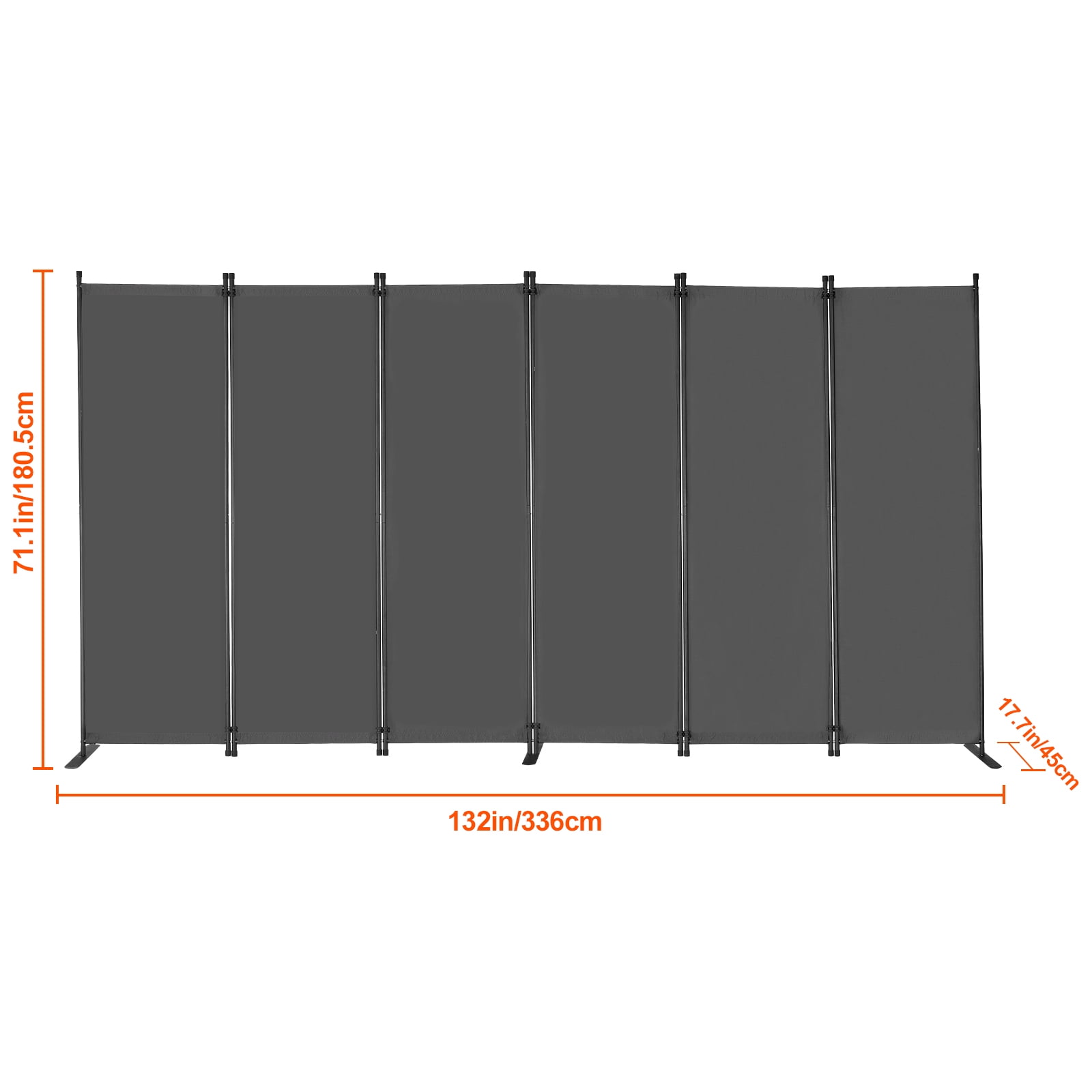 KFFKFF 6 Panel Room Dividers, 122*71 inch Foldable Privacy Screen,  Oxford Cloth Panels With Sturdy Frame for Workspace, Bedroom, Study Room