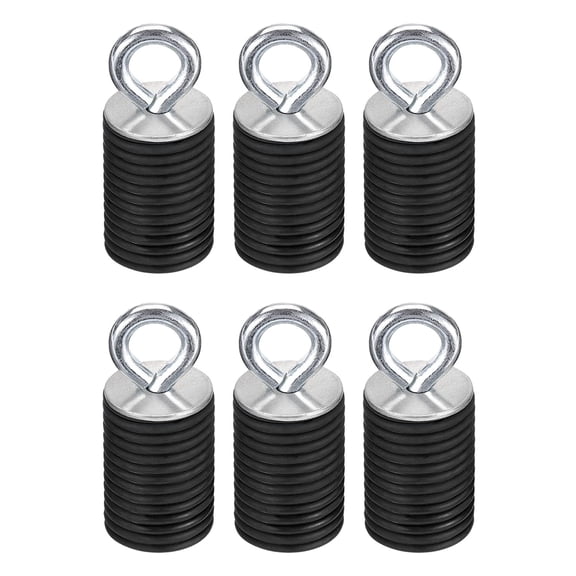 6-Piece Black UTV Bed Tie Down Anchors with 1-7/16" Hole, Lock Mount Compatible with Polaris Ranger 1000/900/800/700/500/570 & General 1000