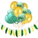 thumbnail image 2 of 16 Pcs Pancarta de Plumas de Confeti de Látex Artesanía Manualidad para Cumpleaños Oro + Confeti Verde Macarena Set de decoración de pancartas y globos, 2 of 8