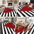 thumbnail image 5 of Area Rug for Living Room, Valentine's Day Non-Slip Indoor Ex Large Carpet for Bedroom/Dining Room, Red Love Heart Black Striped Farmhouse Washable Low-Profile Rectangle Floor Runner Rugs - 8 x 10 Ft, 5 of 8