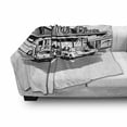 thumbnail image 3 of Retro Soft Flannel Fleece Blanket, Nostalgic Illustration of Retro Diner Restaurant with Vintage Cars Back in Fifties, Cozy Plush for Indoor and Outdoor Use, 50" x 70", Black White, by Ambesonne, 3 of 6