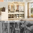 thumbnail image 2 of Homieasy 2-Pack Freestanding Closet System with 2 Wood Drawers & 8 Cubby Storage, Double Garment Rack Organizer ,50''W x 80''H, for Walk-In Closets,White Oak, 2 of 5