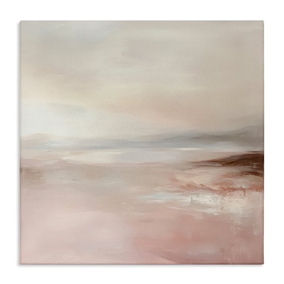 Stupell Industries Transitional Muted Landscape Pink Tides Canvas Art, 17 x 17, by Petals Prints Design