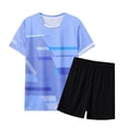 thumbnail image 2 of Gubotare Kids Set Boys' Clothing Sets 2-Piece Tshirts & Shorts Outfits for Boys Lightweight Summer Clothing Sets Size 7-8 (Purple,7-8 Years), 2 of 4