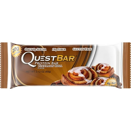 Quest Protein Bar, Cinnamon Roll, 20g Protein, 12 Ct