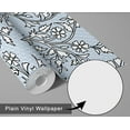 thumbnail image 6 of S4Sassy Monochrome Floral Line Art Wallpaper- Blue Wall Covering, 25" X 360" Self-Adhesive Plain Vinyl Wallpaper, Wallwrap, Easy Diy Wall Covering For Farmhouse Bedroom, Living Room, Cabinets, 6 of 9