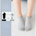 thumbnail image 4 of 6 Pairs 1-12T Children Cotton Socks Spring Summer Boys Girls Mesh Thin Breathable Solid Ankle Socks Black White Grey Kids Socks Black XL (9-12Y), 4 of 6