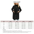 thumbnail image 4 of Women Overcoat Double Breasted Turn Down Collar Notched Neckline Fashionable Pockets Overcoat Black XL, 4 of 5