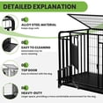 thumbnail image 2 of Heavy-Duty 38" Dog Crate, 36.4in Wide Dog Crate with Detachable Tray for Easy Cleaning, Ideal for Indoor & Car Haste, 2 of 9
