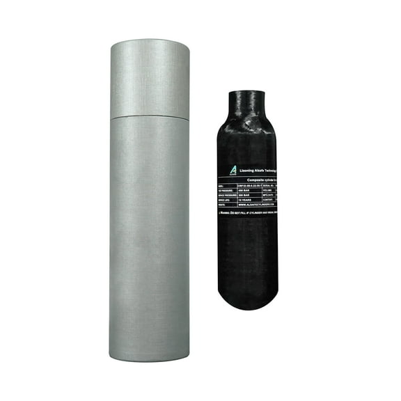TUXING 4500Psi Pcp Air Tank 0.22L 13Cu in 220cc Carbon Fiber HPA Tank,Gas Cylinder,Paintball Hunting for PCP Air Rifle Gun Daystate and FX Thread M18 * 1.5