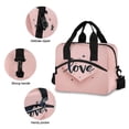 thumbnail image 5 of Insulated Crossbody Lunch Bag 10L Lunch Tote with Adjustable Shoulder Strap for Work Office Picnic Heart-shaped with Word Love, 5 of 6