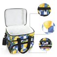 thumbnail image 6 of FORMRS Insulated Cooler Bag 24 Cans Capacity Soft Leakproof Lunch Box with Side Pockets, Lemon Checkered, 6 of 7